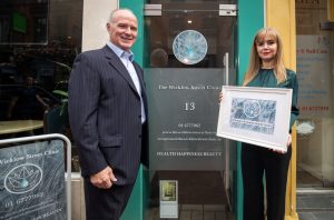 250,000th .ie domain name registered - David Curtin, CEO IE Domain Registry and Rasa Levinaite, The Wicklow Street Clinic owner