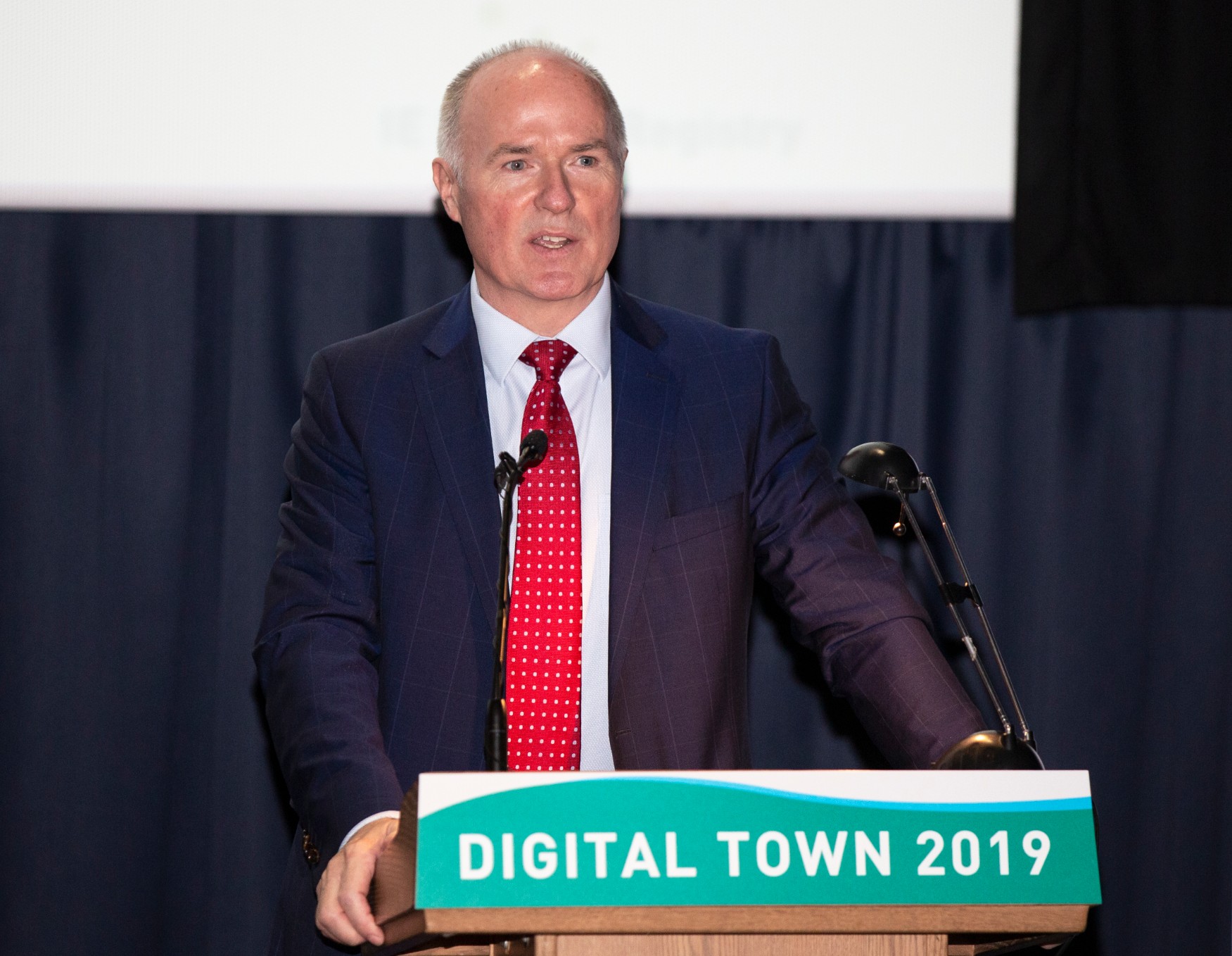 David Curtin delivering opening address at Closing Ceremony of Digital Town Sligo David Curtin delivering opening address at Closing Ceremony of Digital Town Sligo